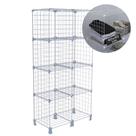 Estante Aramada 8 Nichos 40x40cm Prateleira de Aço Multiuso para Roupas Sapatos Livros Brinquedos Organizadora Branco