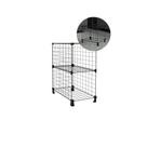Estante Aramado 2 Nichos Prateleira Organizadora 40cm Profundidade Preto para Livros Sala Quarto