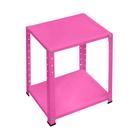 Estante Armário Aço Multi-uso 30cm 2 Prateleiras Rosa