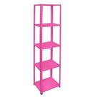 Estante Armário Aço Multi Uso 5 Prateleiras Rosa