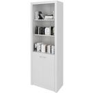 Estante Armário Alta Livreiro Multiuso Office 2 Portas Branco