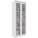 Estante Armário Alta Livreiro Multiuso Office 2 Portas Vidro