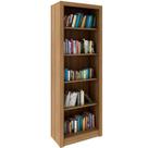 Estante Armário Alta Livreiro Multiuso Office 5 Prateleiras Amêndoa Estante Armário Alta Livreiro Multiuso Office 5 Prateleiras Amêndoa