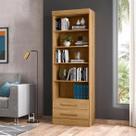 Estante Armário Livreiro com 2 Gavetas Qmovi - Freijo Toque Estante Armário Livreiro com 2 Gavetas Qmovi - Freijo Toque