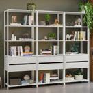 Estante Armário Multiuso Para Livros 6 Gavetas 12 Prateleiras 210cm Madesa Branco Estante Armário Multiuso Para Livros 6 Gavetas 12 Prateleiras 210cm Madesa Branco