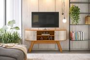 Estante Atlanta para TV até 55 polegadas - Naturale/Off White - Madetec