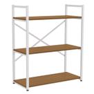 Estante Baixa 3 Prateleiras 87x72 cm LI007 Canela Branco KPB