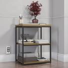 Estante Baixa 3 prateleiras Estilo Industrial Freijo Kapesberg