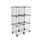 Estante Balcão Aramado 6 Nichos para Sala Quarto Banheiro Lavanderia Preto Estante Balcão Aramado 6 Nichos para Sala Quarto Banheiro Lavanderia Preto
