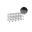 Estante Balcão Expositor Aramado 10 Nichos Horizontal 40cm Profundidade Preto