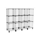 Estante Balcão Expositor Aramado 12 Nichos Horizontal Preto para Livros Roupas Estante Balcão Expositor Aramado 12 Nichos Horizontal Preto para Livros Roupas