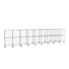 Estante Balcão Expositor Aramado 18 Nichos Horizontal Prateleira de Aço Branco