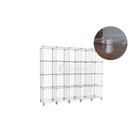 Estante Balcão Expositor Aramado 20 Nichos Horizontal Branco para Guardar Roupas Livros Objetos