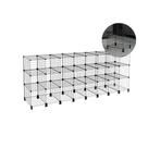 Estante Balcão Expositor Aramado 24 Nichos Horizontal 40cm Profundidade Preto