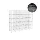 Estante Balcão Expositor Aramado 30 Nichos Horizontal Branco 40cm