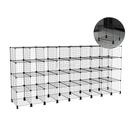 Estante Balcão Expositor Aramado 36 Nichos Horizontal 40cm Profundidade Preto