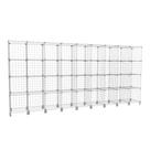 Estante Balcão Expositor Aramado 36 Nichos Horizontal Branco