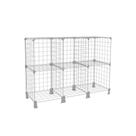 Estante Balcão Expositor Aramado 6 Nichos Horizontal Multiuso Branca para Casa e Loja