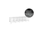 Estante Balcão para Quarto de Criança Aço Aramado 5 Nichos Horizontal 40cm Profundidade Branco Estante Balcão para Quarto de Criança Aço Aramado 5 Nichos Horizontal 40cm Profundidade Branco