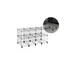 Estante Balcão Prateleira Baixa Aramado 8 Nichos Horizontal 40cm Profundidade Preto Estante Balcão Prateleira Baixa Aramado 8 Nichos Horizontal 40cm Profundidade Preto