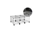 Estante Balcão Prateleira de Aço Aramado 3 Nichos Horizontal 40cm Profundidade Preto Estante Balcão Prateleira de Aço Aramado 3 Nichos Horizontal 40cm Profundidade Preto
