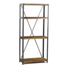 Estante Baviera com 3 Prateleiras Grafite/Rustic Brown - Gran Belo Estante Baviera com 3 Prateleiras Grafite/Rustic Brown - Gran Belo