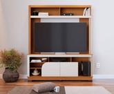 Estante Belaya 160m Para TV's de até 65 Polegadas - Freijó/ Off White Matte Colibri