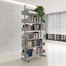 Estante Biblioteca Dupla 12 Pratelheiras Aço