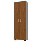 Estante Branco De Madeira Sala 5 Prateleiras E Portas Freijó