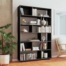 Estante BRV Móveis Preto 12 Nichos 5 Prateleiras BE47-153 para Livros e Decoração