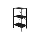 Estante C/03 Prateleiras 84x45x33cm Tub Tueh843 Preto ônix - Preto ônix /