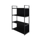 Estante C/04 Prateleiras 118x80x33cm C/fundo Yon Preto Tx/ Preto Tx/ Estante C/04 Prateleiras 118x80x33cm C/fundo Yon Preto Tx/ Preto Tx/