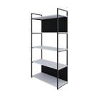 Estante C/05 Prateleiras 152x80x33cm C/fundo Yon Branco Tx/ Branco Tx/ Estante C/05 Prateleiras 152x80x33cm C/fundo Yon Branco Tx/ Branco Tx/