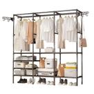 Estante Cabideiro Guarda Roupa Sapateira Rack Organizador 3 Andar Arara Portátil Multifuncional