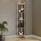 Estante Cantoneira Kappesberg Estilo Industrial Li022 cor Canela Branco