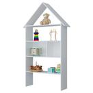 Estante Casinha Infantil Organizadora 4 Prateleiras Candy L03 Branco - Mpozenato Estante Casinha Infantil Organizadora 4 Prateleiras Candy L03 Branco - Mpozenato