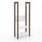 Estante Closet AZ1029 3 Prateleiras Branco/Nogal Estante Closet AZ1029 3 Prateleiras Branco/Nogal