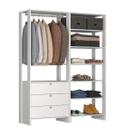 Estante Closet Yes 160cm com 3 Gavetas e 6 Nichos - Branco