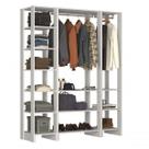 Estante Closet Yes com 2 Cabideiros e 10 Nichos - Branco