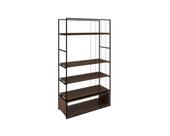 Estante Columbia Avelã/ Metal Preto Rudnick