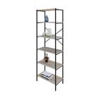 Estante com 6 Prateleiras Tub Snow e Preta 60 cm