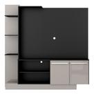 Estante com Suporte para TV até 55" Multimóveis Denver FG3069 Preta/Lacca Fumê