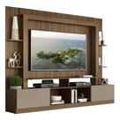 Estante com Suporte para TV até 65" Multimóveis Oslo FG3386 Madeirada/Lacca Fumê