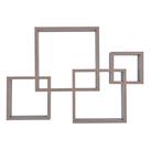 Estante Danya B Cubo Flotante Intersectado Roble Envejecido 45x10x65 cm