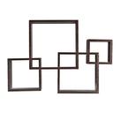 Estante Danya B Cubo Intersectado Flotante Negro 45x10x65 cm