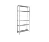 Estante de aço 30cm cor cinza linha leve c/ 06 prateleiras