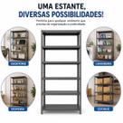 Estante De Aço 6 Prateleiras Multiuso 1,90x90x28 Reforçada Organizadora Para Casa Cozinha Quarto Escritório Loja Lavanderia Livros Oficina