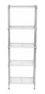 Estante De Aço - Cromada - 5 Prateleiras - 180x60x35 Cm