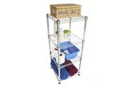 Estante De Aço Cromada Com 4 Prateleiras Rack Aramado 1028