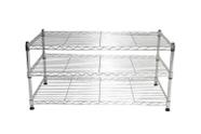 Estante De Aço Cromado Com 3 Prateleiras Rack Aramados 1038